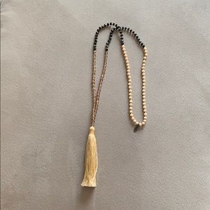 Island Girl Long Beaded Tassel Necklace